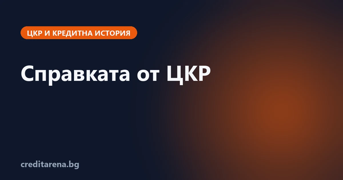Как се чете справката от Централния кредитен регистър поле по поле